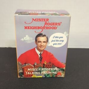 Mister Rogers Talking Figurine And Flip Book NEW